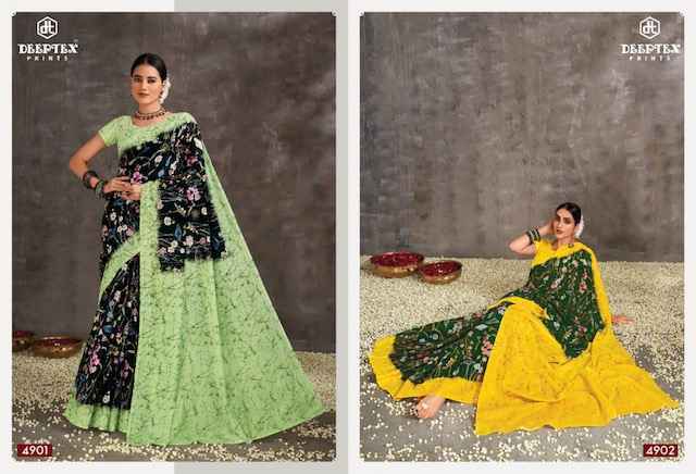 Deeptex Mother India Vol 49 Cotton Saree 30 pcs Catalogue - Wholesale Factory