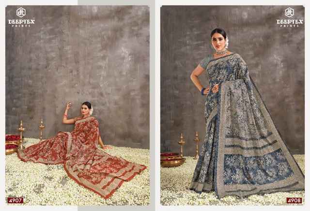 Deeptex Mother India Vol 49 Cotton Saree 30 pcs Catalogue - Wholesale Factory