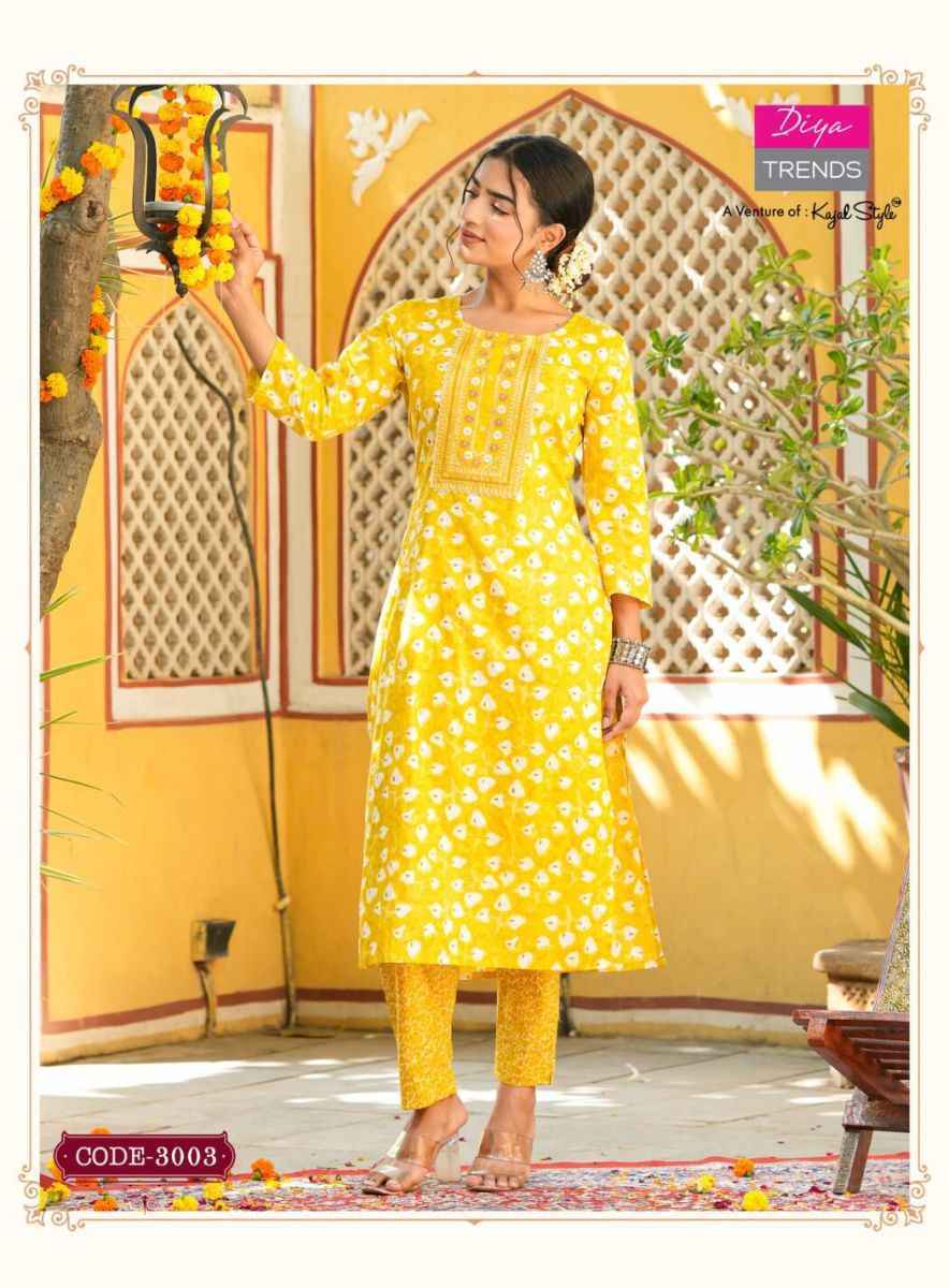 Diya Trends Cotton Candy Vol 3 Cotton Kurti With Pant 8 pcs Catalogue - Wholesale Factory Surat