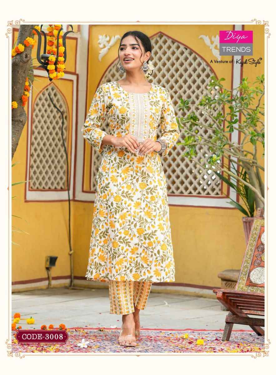 Diya Trends Cotton Candy Vol 3 Cotton Kurti With Pant 8 pcs Catalogue - Wholesale Factory Surat