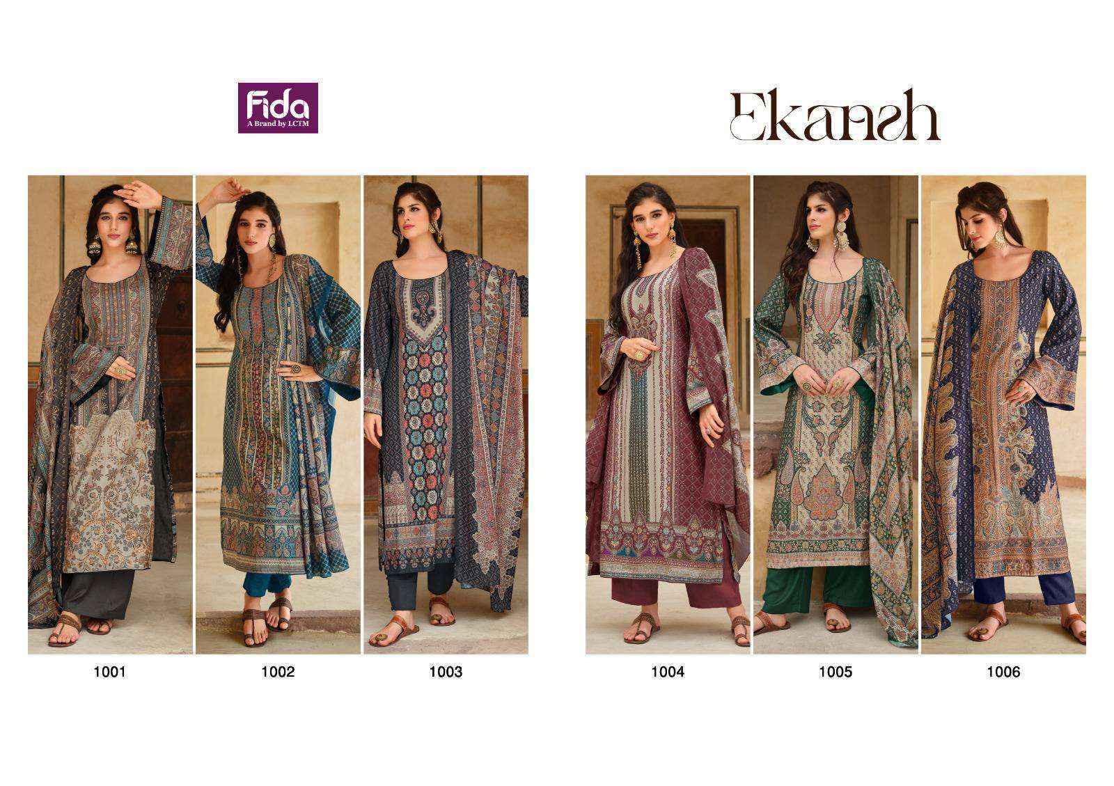 Fida Ekansh Pashmina Dress Material 6 pcs Catalogue - Wholesale Factory Outlet