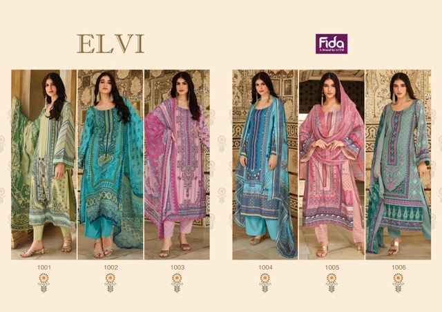Fida Elvi Pashmina Dress Material 6 pcs Catalogue - Wholesale Factory