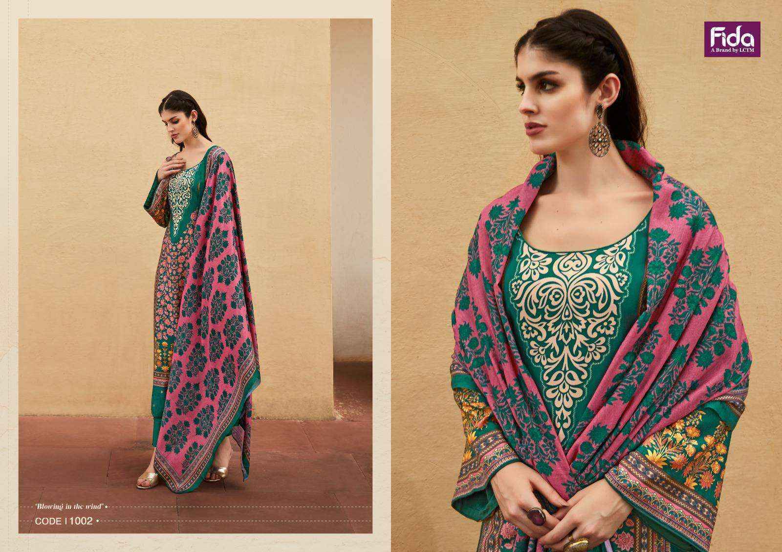 Fida Gulzaar Pashmina Dress Material 6 pcs Catalogue - Wholesale Factory Outlet