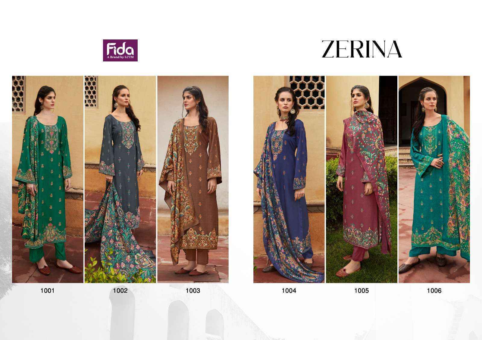 Fida Zerina Pashmina Dress Material 6 pcs Catalogue - Wholesale Factory Outlet