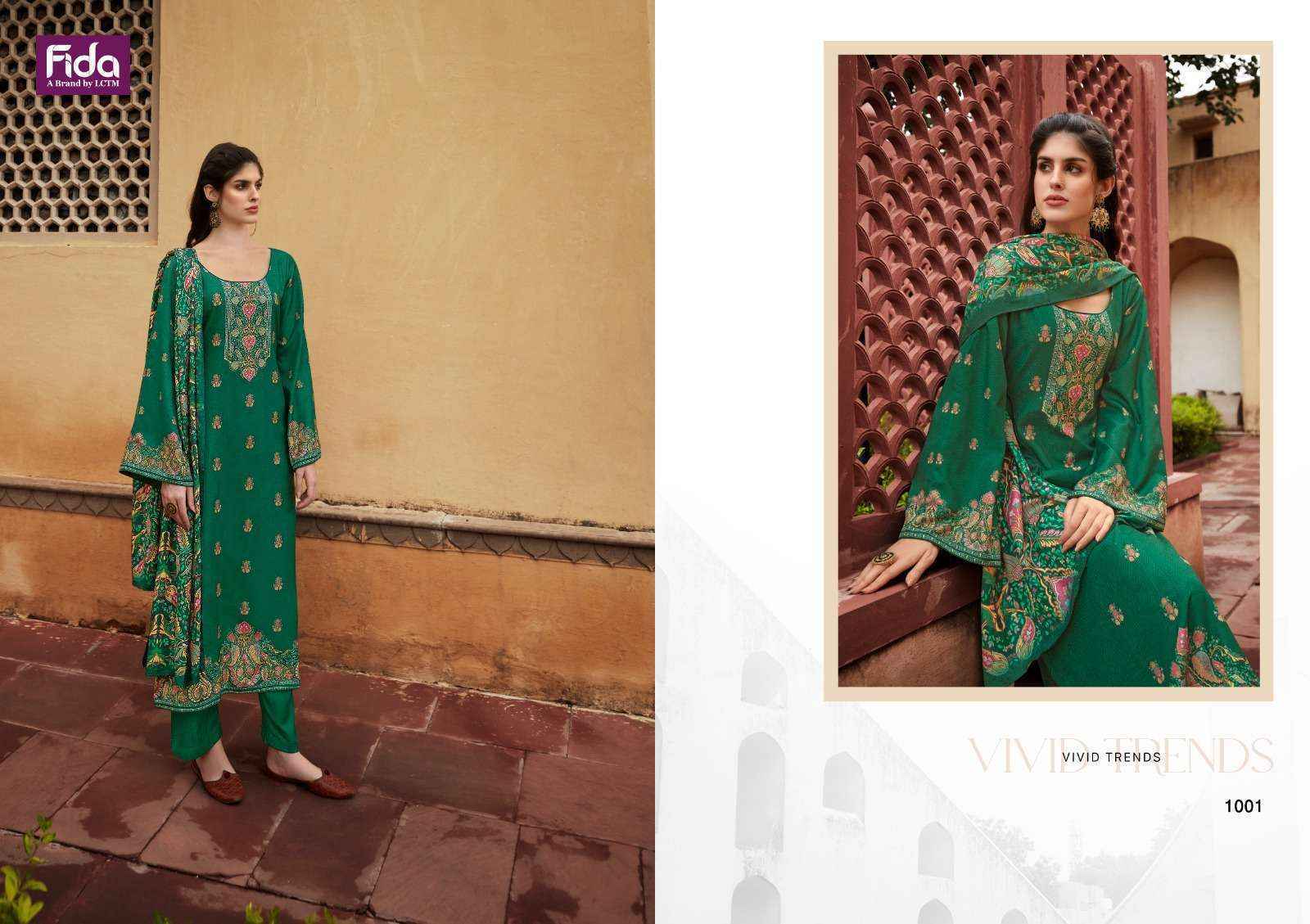 Fida Zerina Pashmina Dress Material 6 pcs Catalogue - Wholesale Factory Outlet