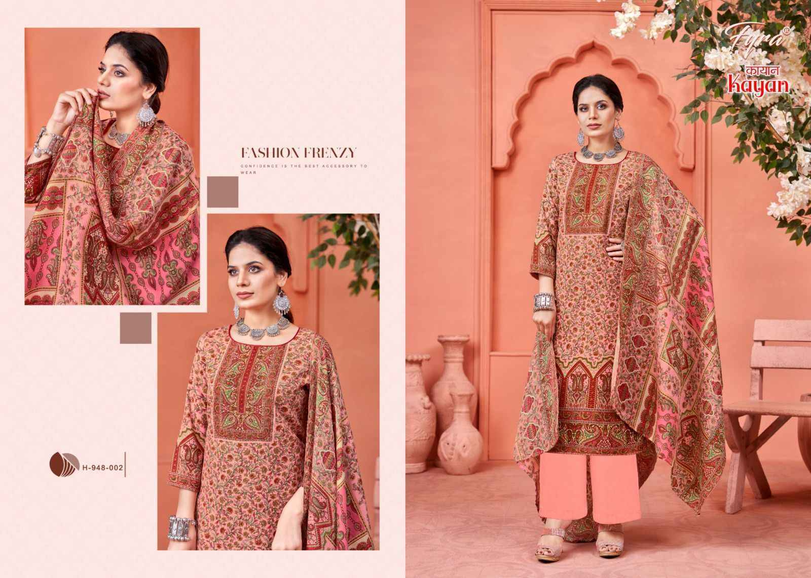 Fyra Kayan Pashmina Spun Dress Material 8 pcs Catalogue - Wholesale Factory
