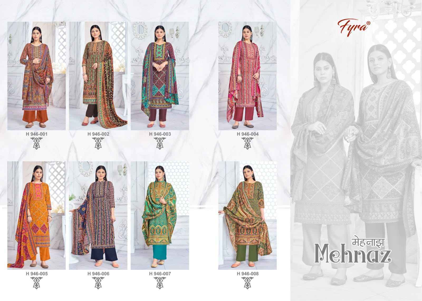 Fyra Mehnaz Pashmina Dress Material 8 pcs Catalogue - Surat Wholesale Market