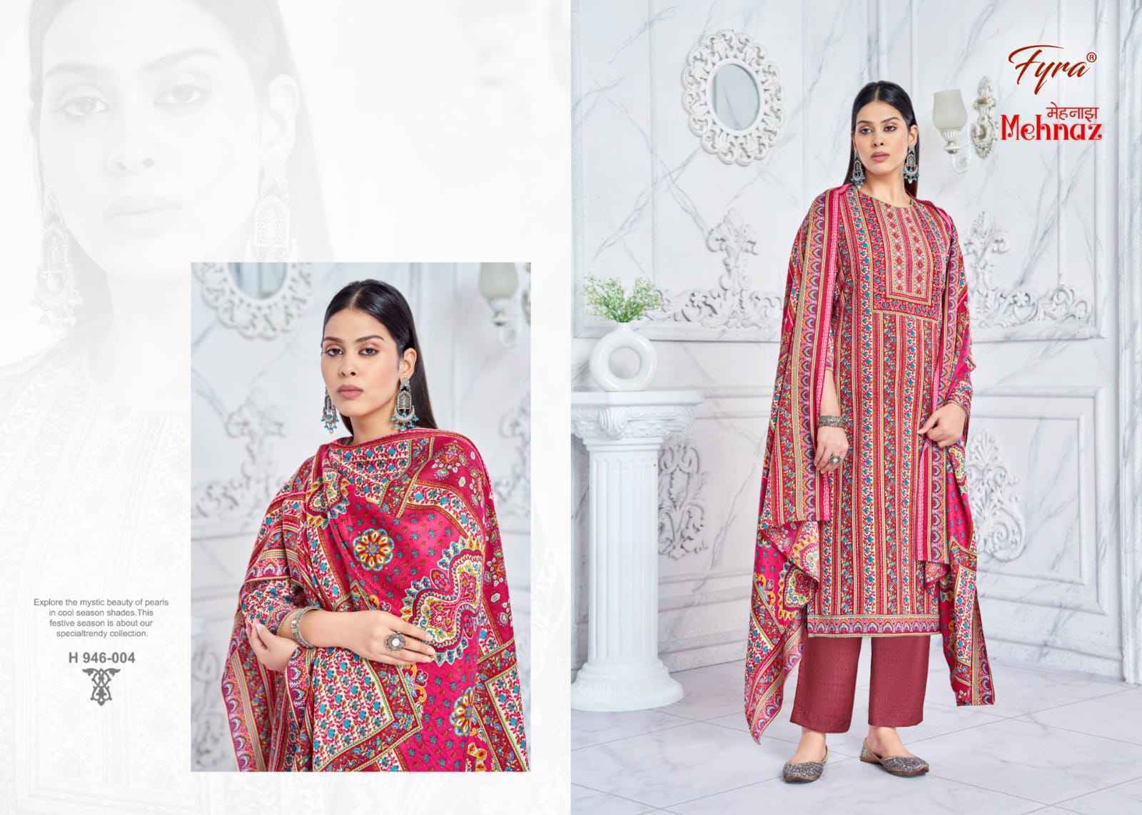 Fyra Mehnaz Pashmina Dress Material 8 pcs Catalogue - Surat Wholesale Market