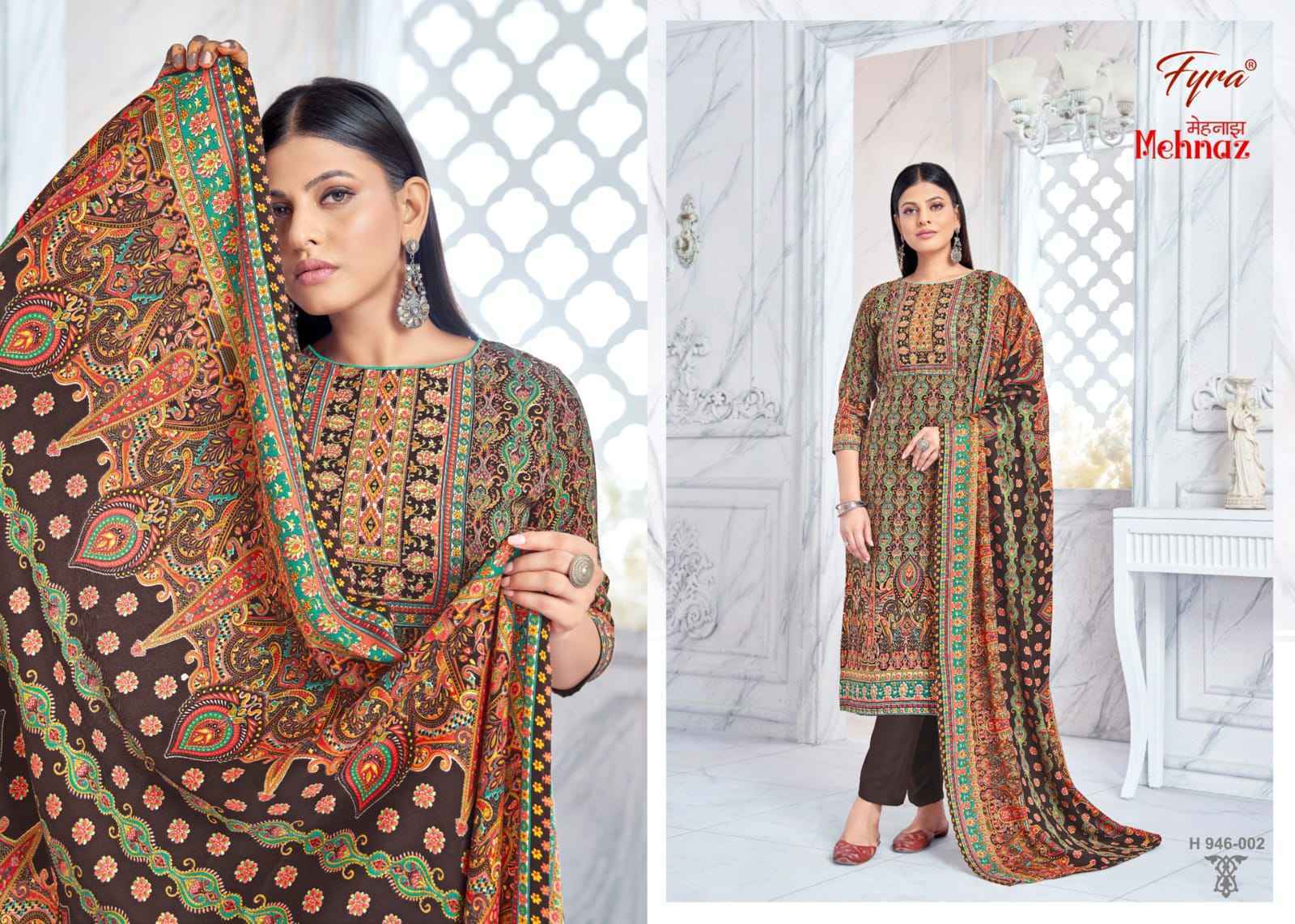 Fyra Mehnaz Pashmina Dress Material 8 pcs Catalogue - Wholesale Factory Outlet
