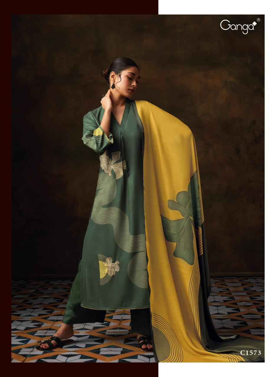 Ganga Darshani Pashmina Dress Material 6 pcs Catalogue - Wholesale Factory Outlet