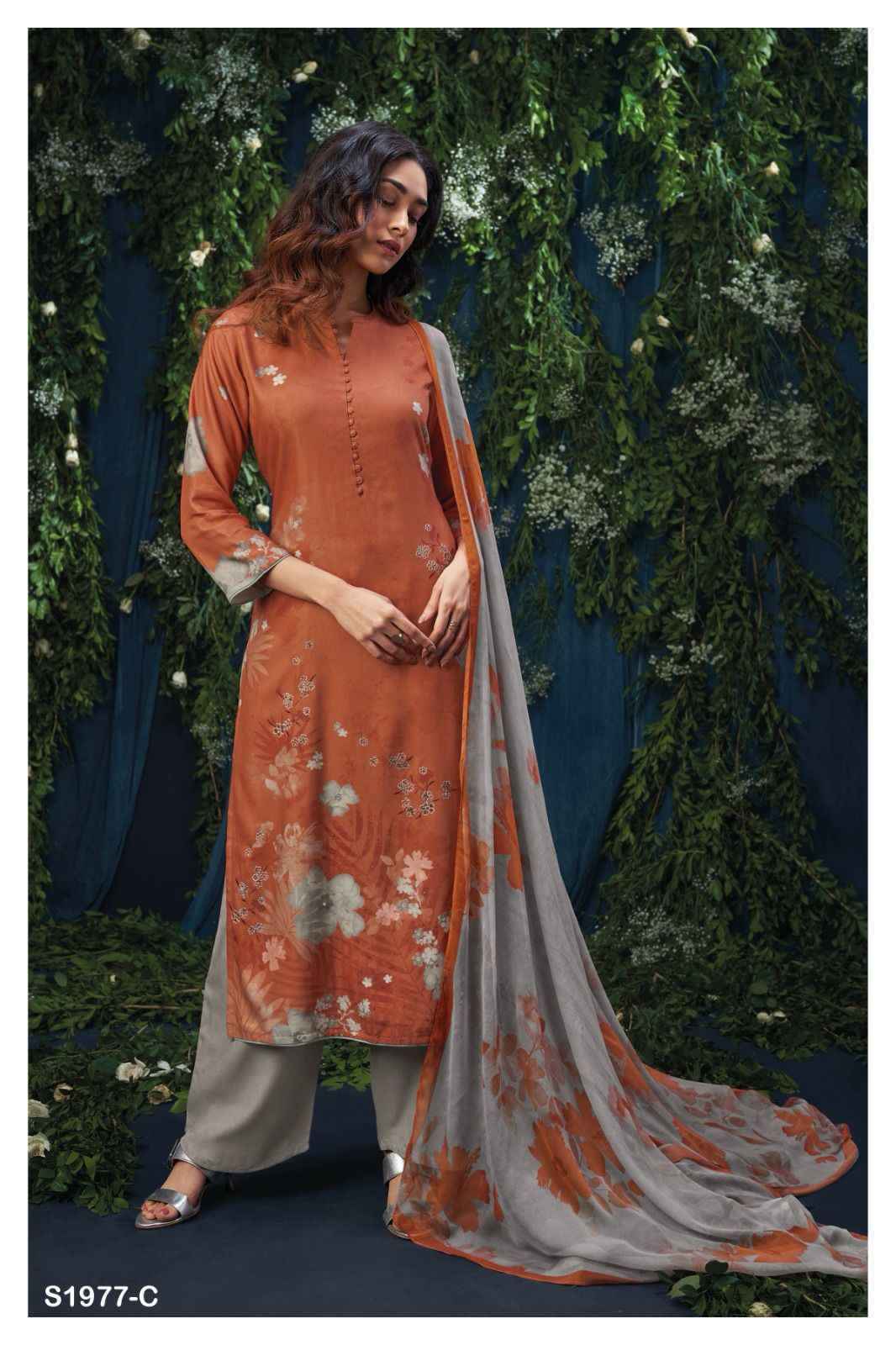 Ganga Ginny 1977 Pashmina Dress Material - Wholesale Factory