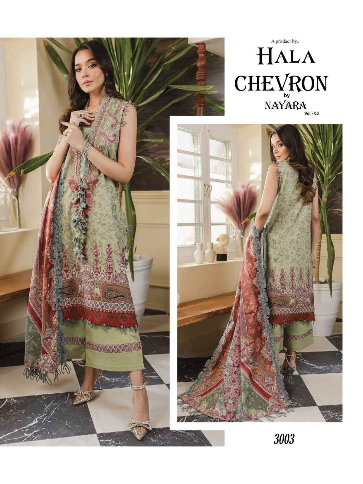 Hala Chevron By Nayra Vol 3 Cotton Dress Material 6 pcs Catalogue - Wholesale Factory