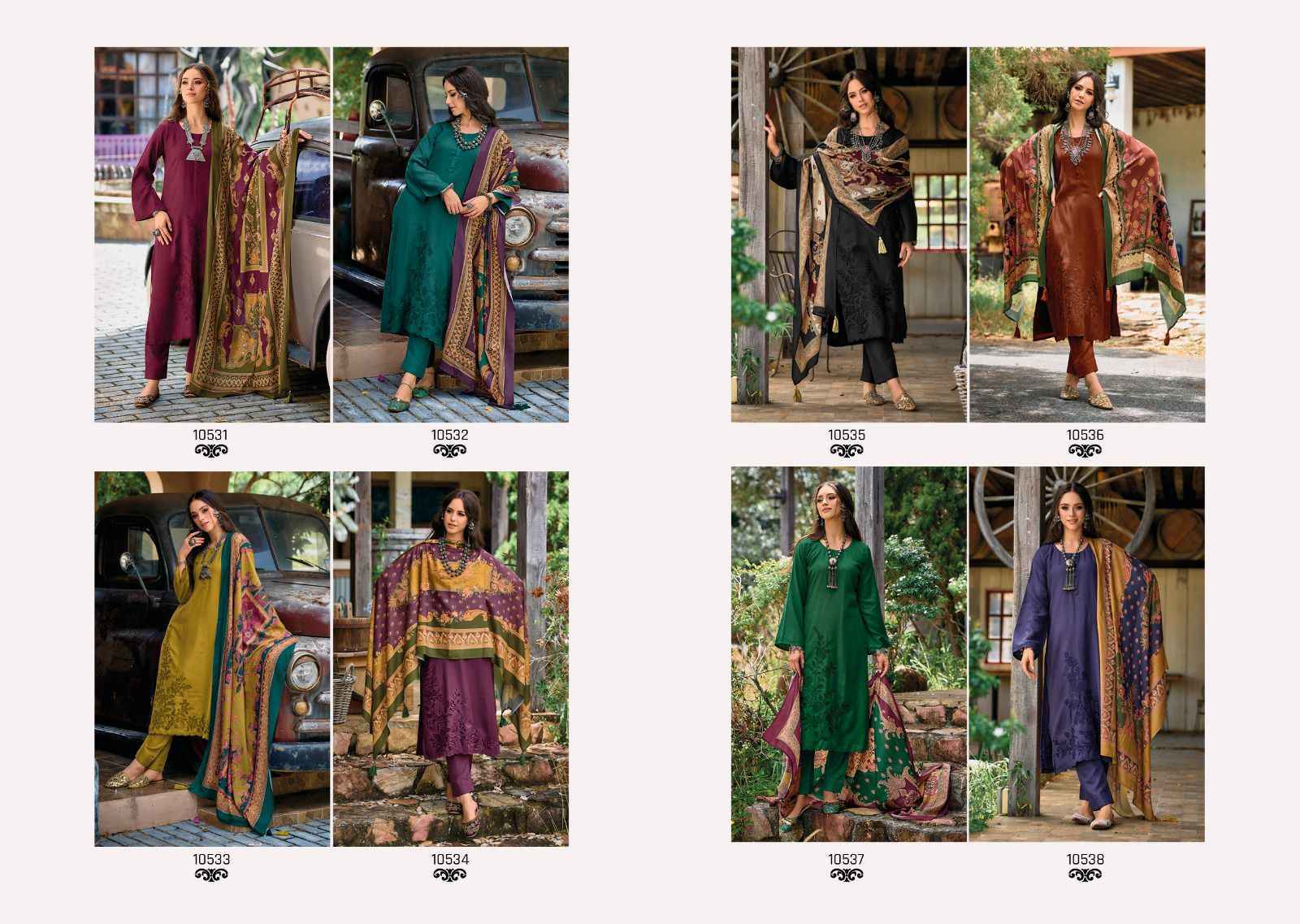 Ibiza Gulnaz Vol 2 Pashmina Dress Material 8 pcs Catalogue  - Wholesale Factory Surat