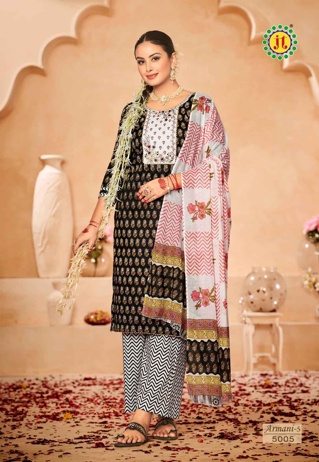 JT Armani Vol 5 Cotton Dress Material Wholesale Factory