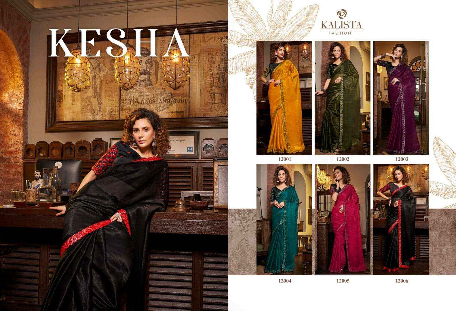 KALISTA FASHION KESHA SAREES LATEST CATALOG WHOLESALE PRICE