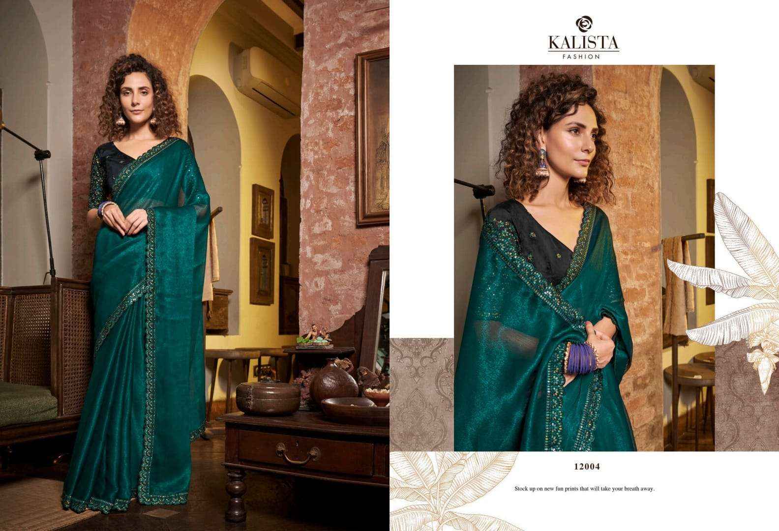 KALISTA FASHION KESHA SAREES LATEST CATALOG WHOLESALE PRICE