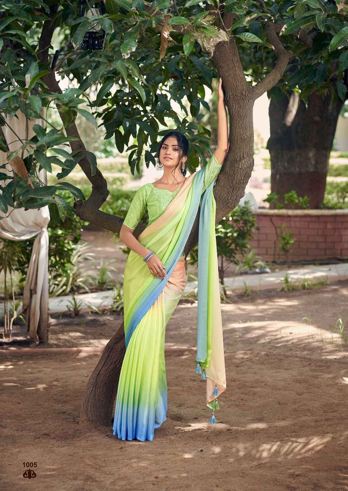 KASHVI CREATION ELIZA SOFT SATIN WITH EMBROIDERY BLOUSE FANCY SAREES