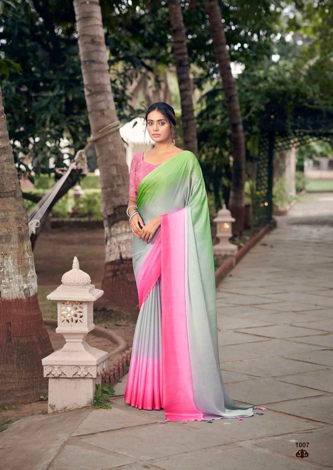 KASHVI CREATION ELIZA SOFT SATIN WITH EMBROIDERY BLOUSE FANCY SAREES