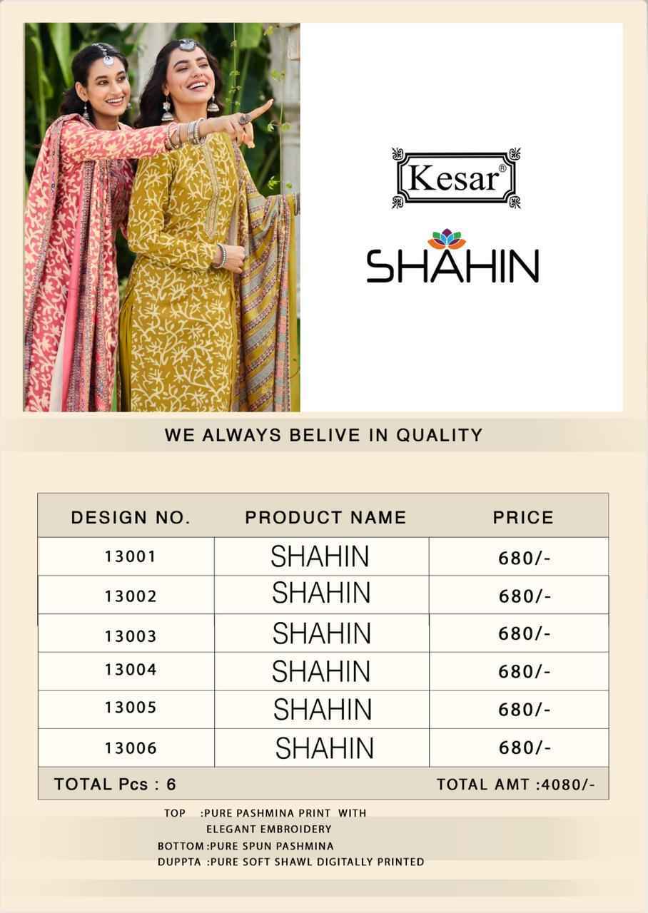 Kesar Shahin Pashmina Dress Material 6 pcs Catalogue - Wholesale Factory