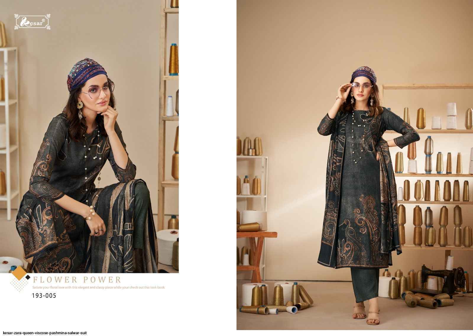 Kesar Zara Queen Viscose Pashmina Dress Material 6 pcs Catalogue - Wholesale Factory