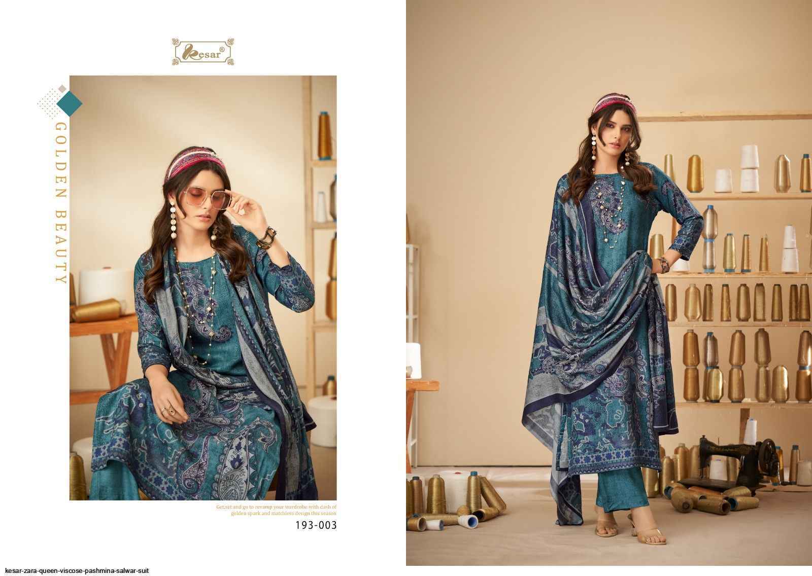 Kesar Zara Queen Viscose Pashmina Dress Material 6 pcs Catalogue - Wholesale Factory