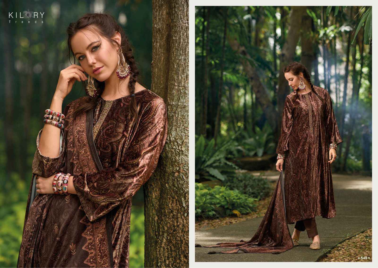 Kilory Trends Mahnoor Velvet Dress Material 8 pcs Catalogie - Wholesale Factory