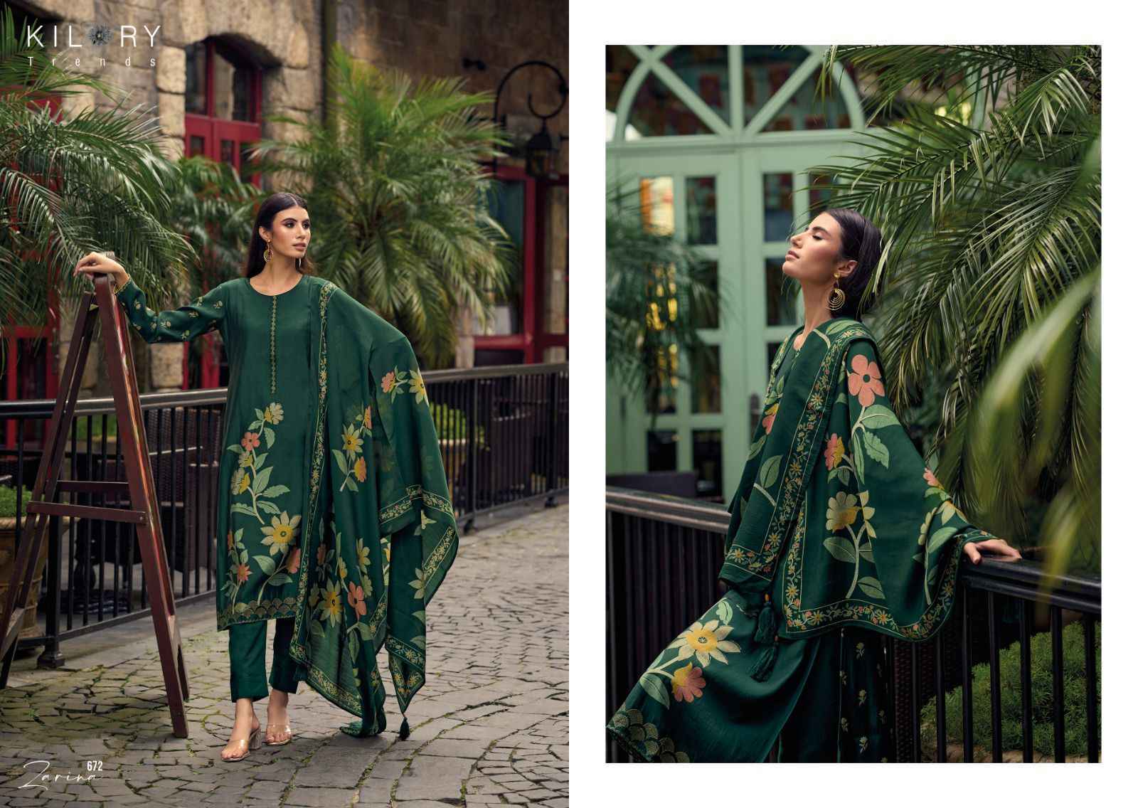 Kilory Trends Zarina Pashmina Dress Material 8 pcs Catalogue - Wholesale Factory