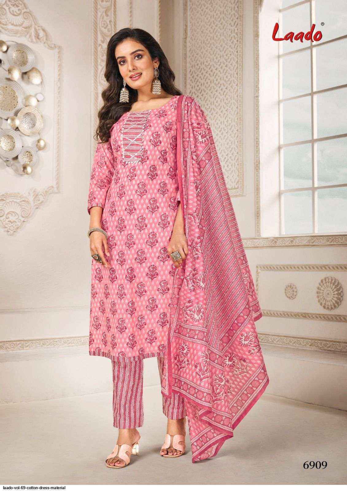 Laado Vol 69 Cotton Dress Material 20 pcs Catalogue - Wholesale Factory