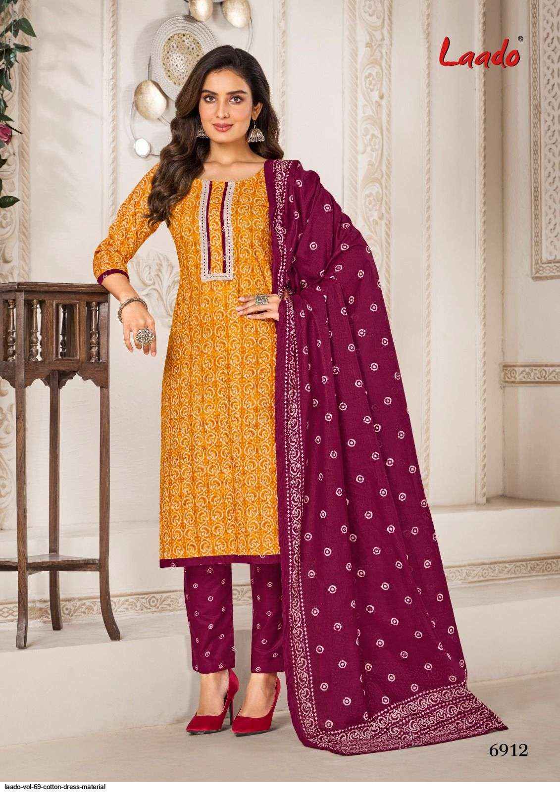 Laado Vol 69 Cotton Dress Material 20 pcs Catalogue - Wholesale Factory