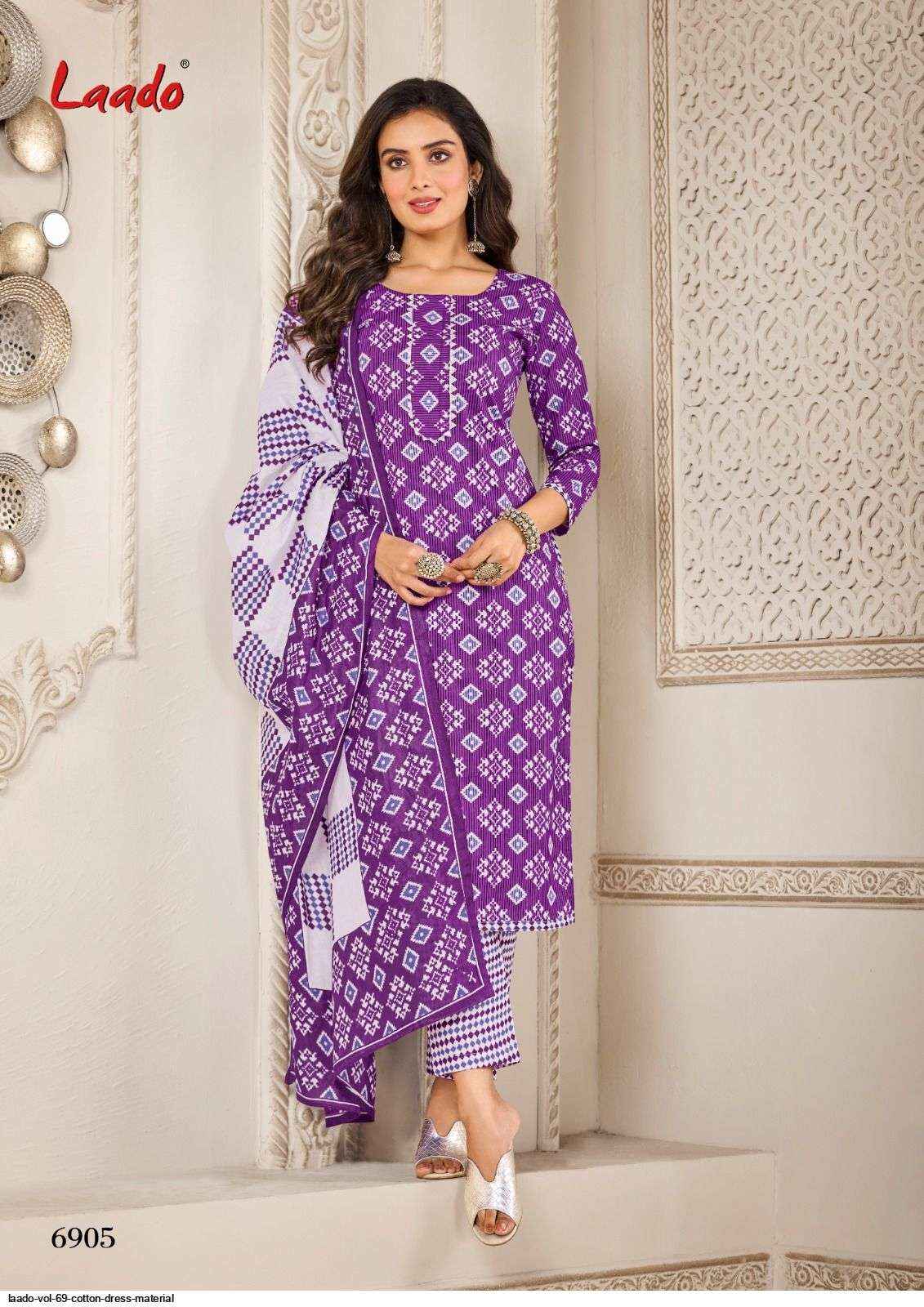 Laado Vol 69 Cotton Dress Material 20 pcs Catalogue - Wholesale Factory