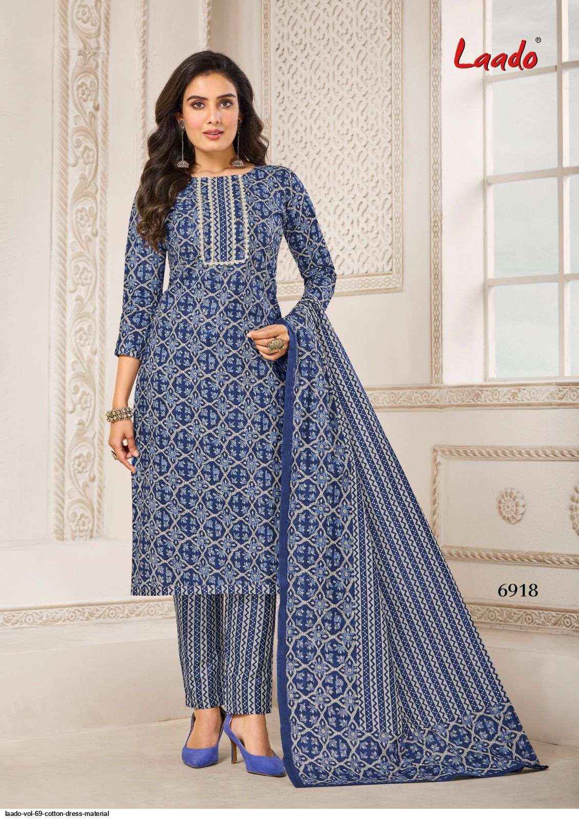 Laado Vol 69 Cotton Dress Material 20 pcs Catalogue - Wholesale Factory