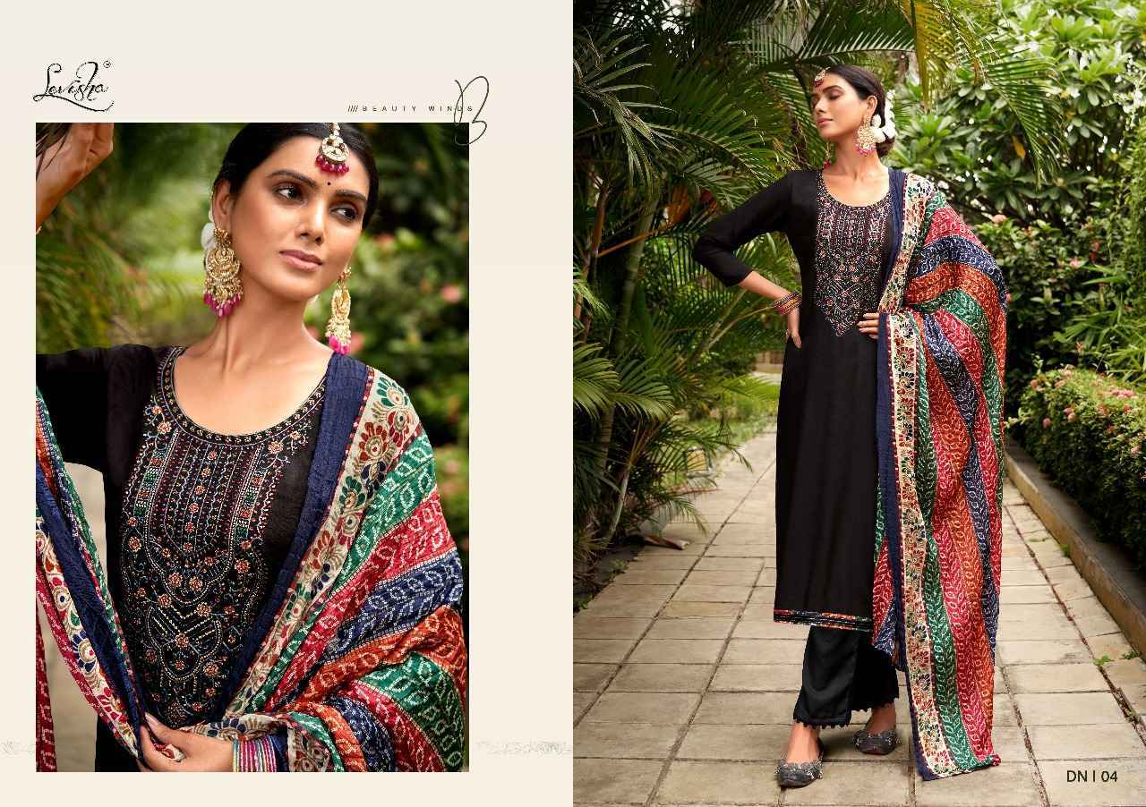 Levisha Nivisha Black Special Rayon Dress Material 6 pcs Catalogue - Wholesale Factory