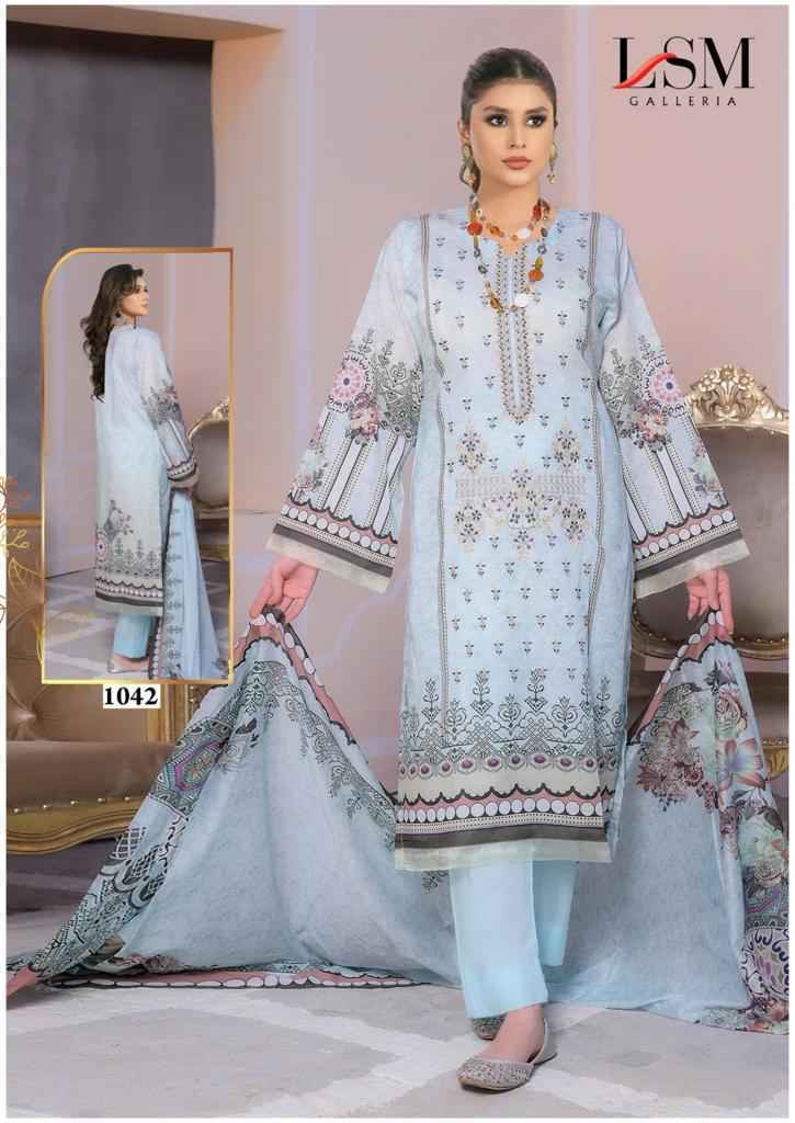 LSM Galleria Parian Dream Vol 5 Lawn Cotton Dress Material 6 pcs Catalogue - Wholesale Factory