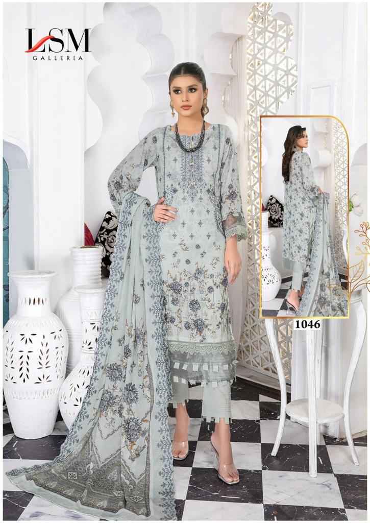 LSM Galleria Parian Dream Vol 5 Lawn Cotton Dress Material 6 pcs Catalogue - Wholesale Factory
