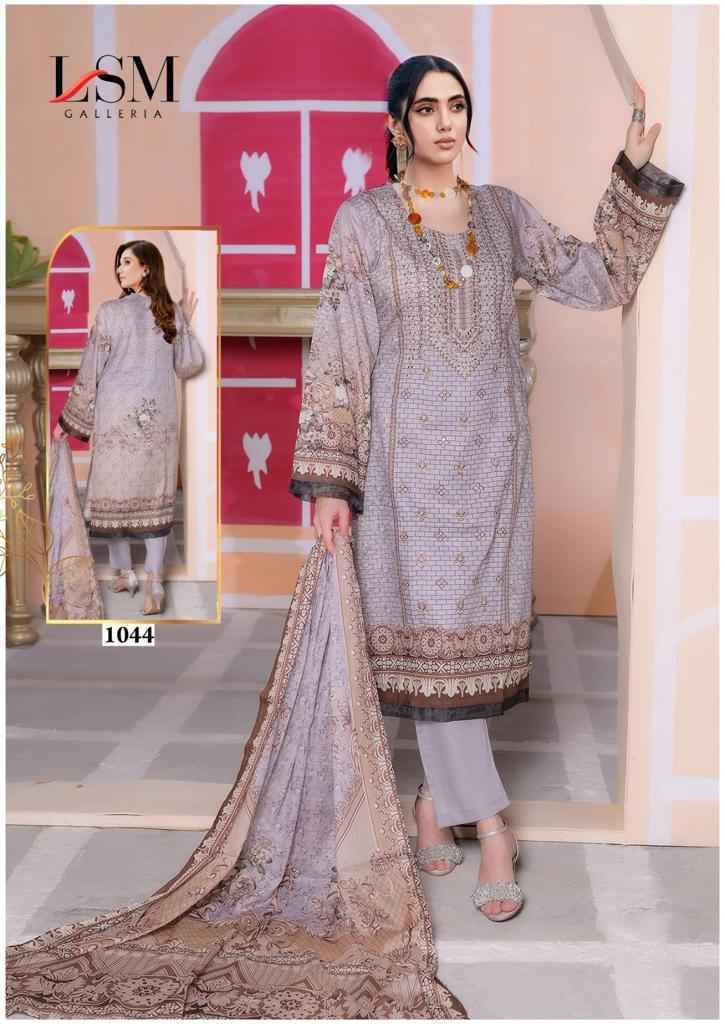 LSM Galleria Parian Dream Vol 5 Lawn Cotton Dress Material 6 pcs Catalogue - Wholesale Factory