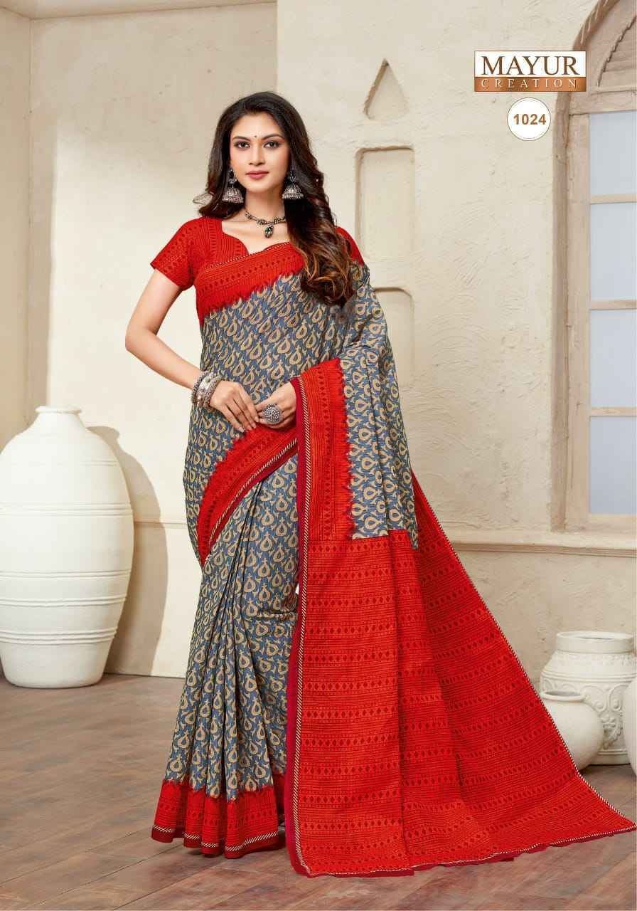 Mayur Radhe Shyam Cotton Saree Latest Catalog Wholesale Price