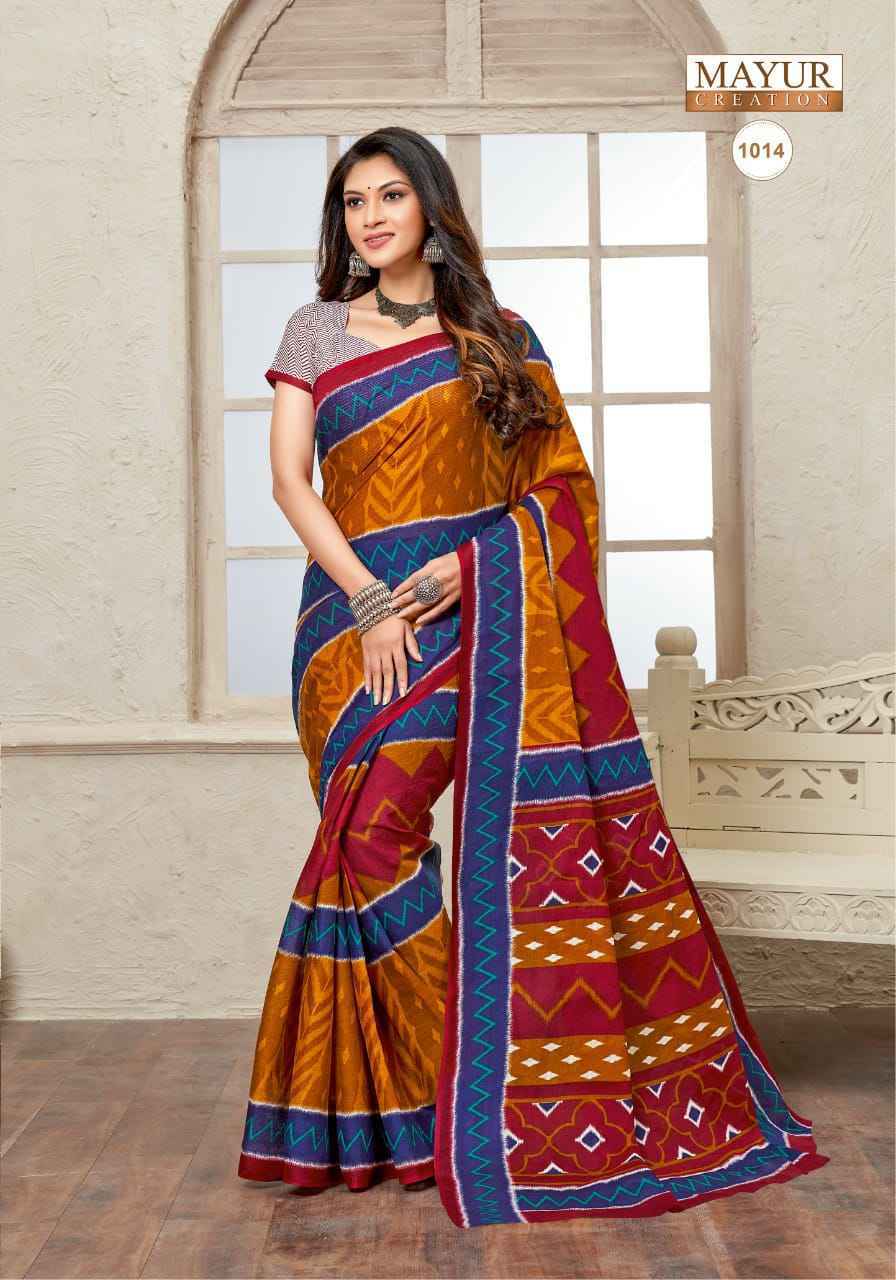 Mayur Radhe Shyam Cotton Saree Latest Catalog Wholesale Price