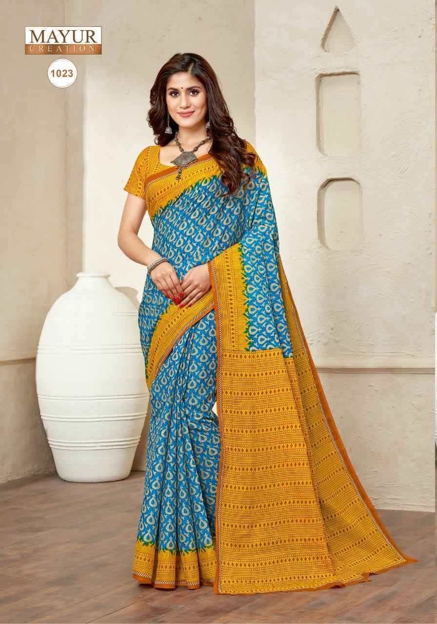 Mayur Radhe Shyam Cotton Saree Latest Catalog Wholesale Price