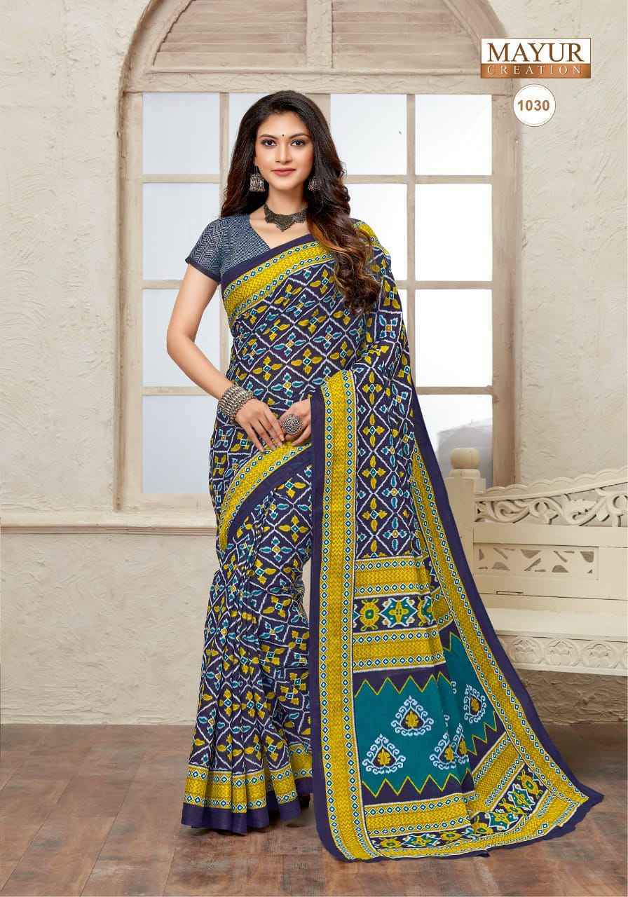 Mayur Radhe Shyam Cotton Saree Latest Catalog Wholesale Price