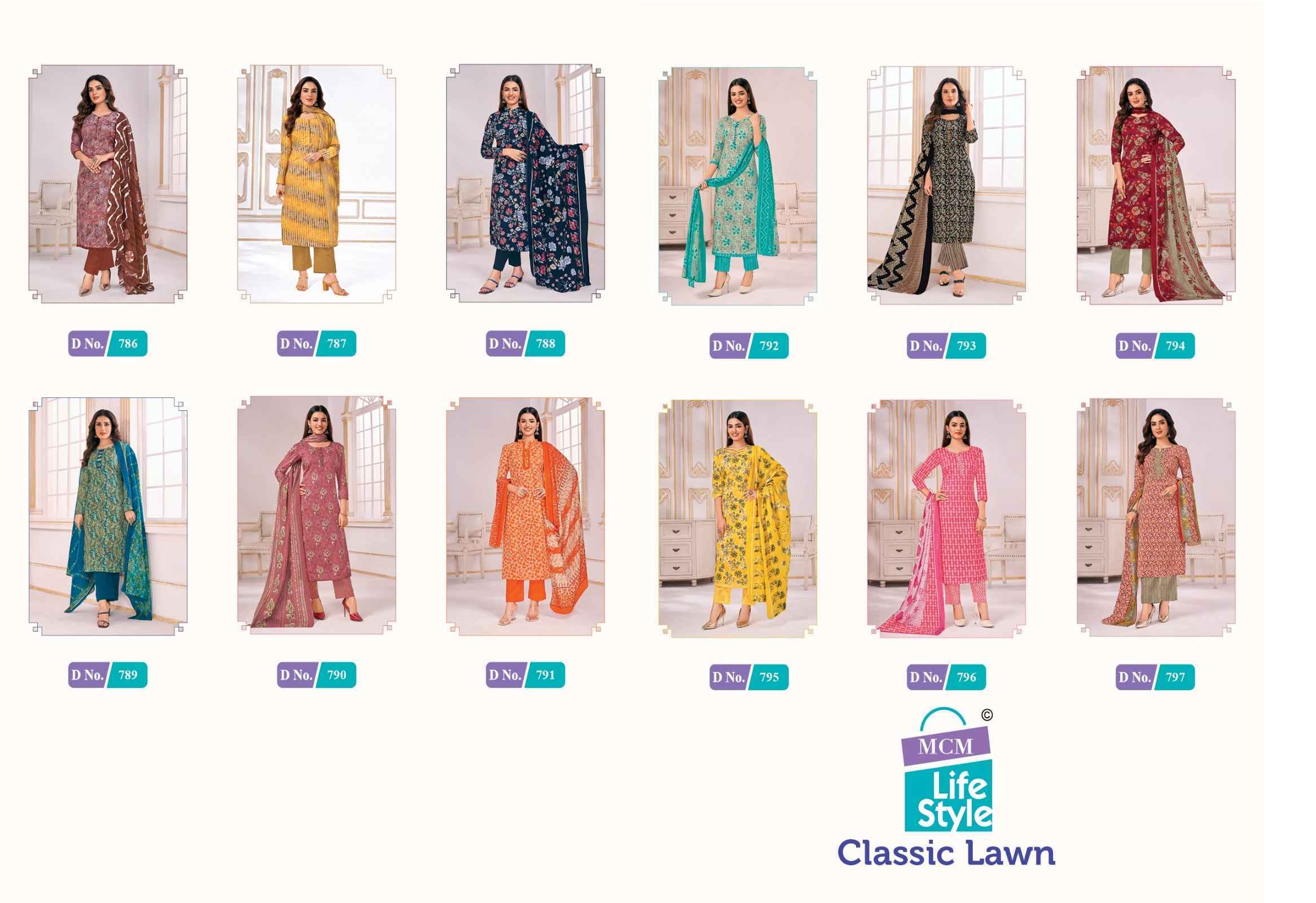 MCM Classic Lawn Vol 5 Readymade Lawn Cotton suits 12 pcs Catalogue - Wholesale Factory