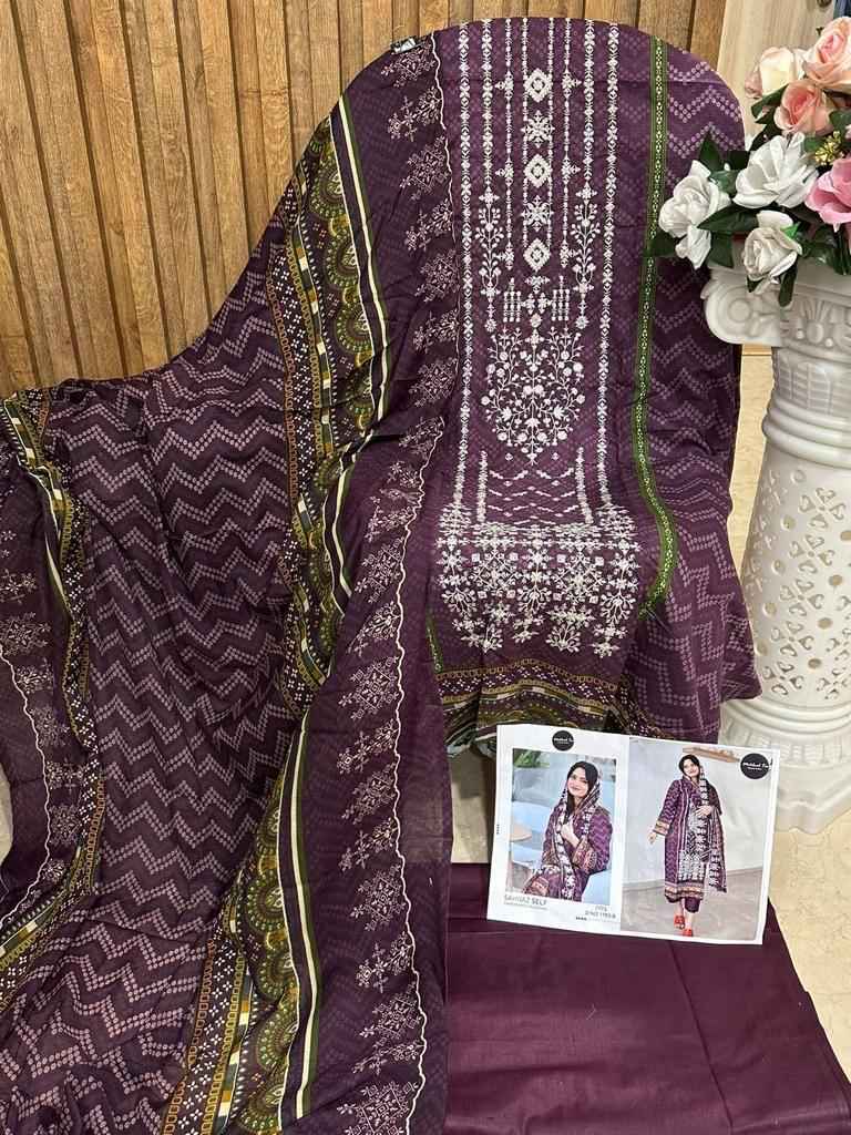 MEHBOOB TEX SHENAZ LUXURY LAWN COLLECTION SELF EMBROIDERED LAWN COTTON SALWAR KAMEEZ