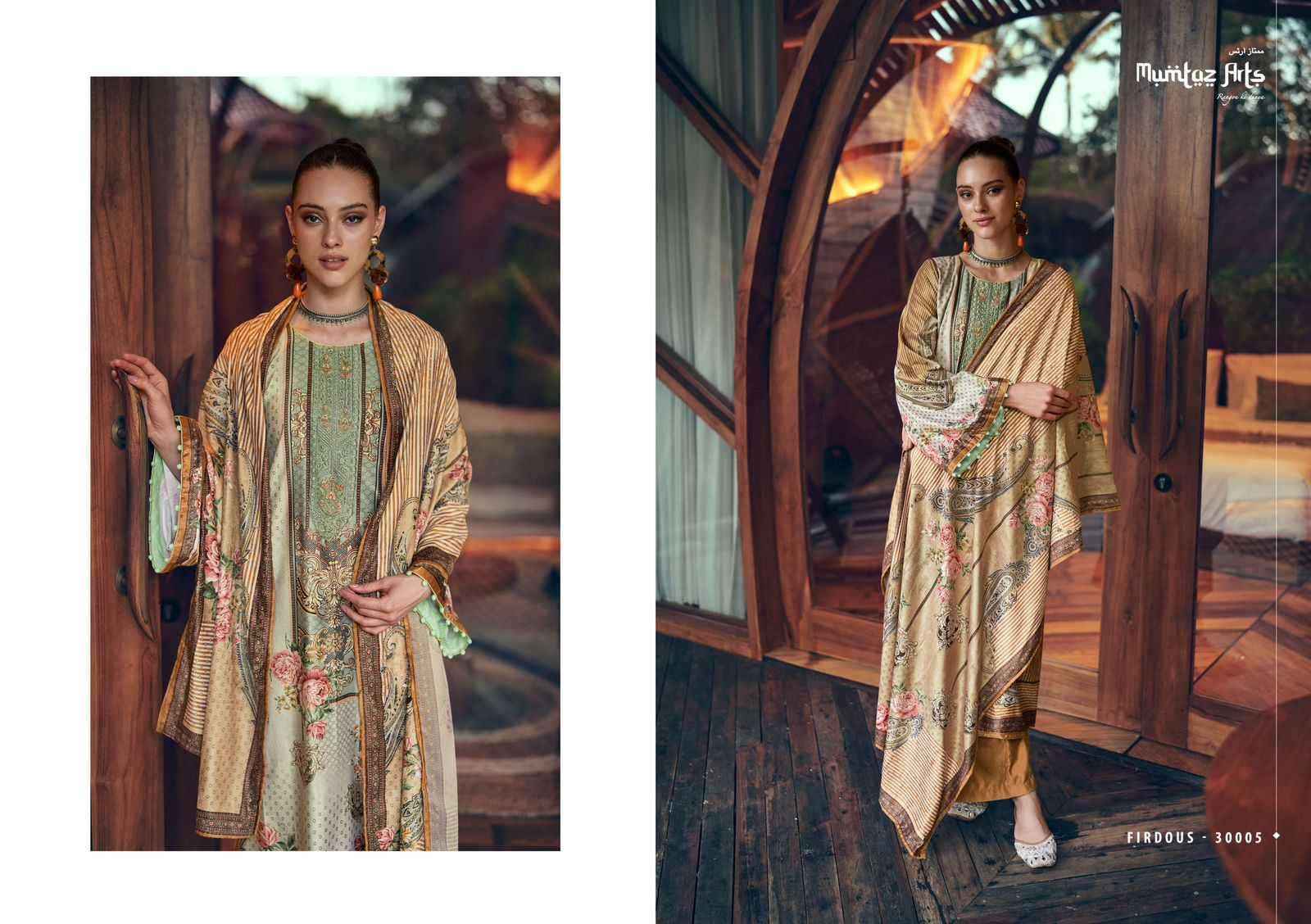 Mumtaz Arts Firdous Velvet Dress Material 6 pcs Catalogue - Wholesale Factory