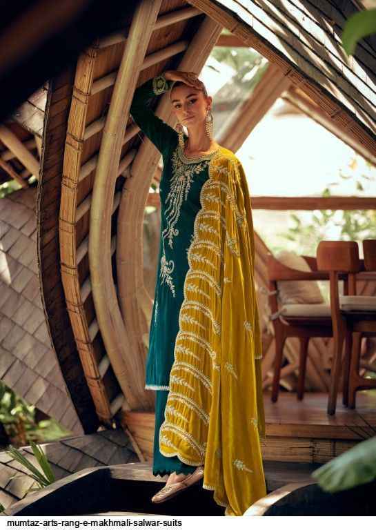 Mumtaz Arts Rang E Makhmali Velvet Dress Material 4 pcs Catalogue - Wholesale Factory