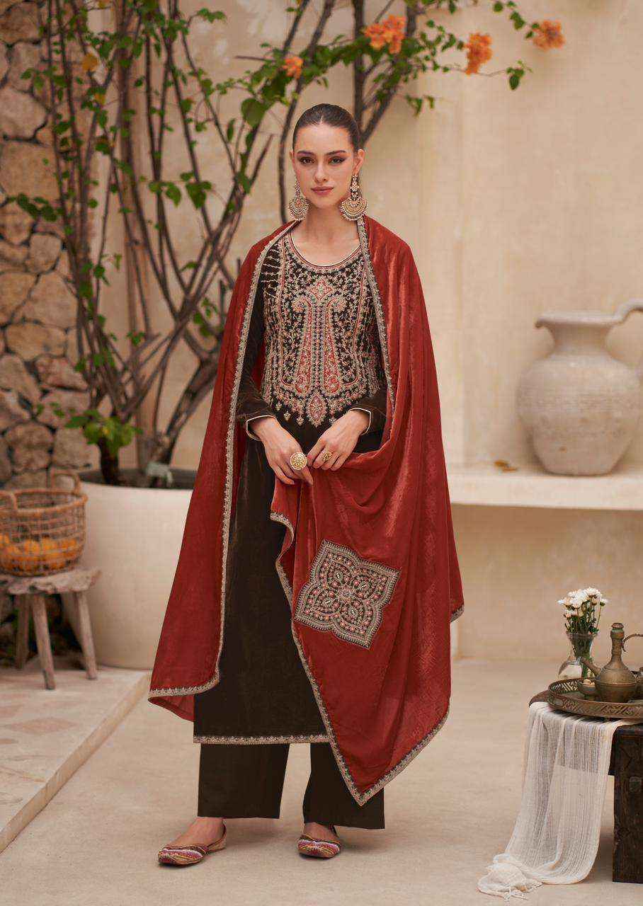 Mumtaz Arts Ritha Velvet Dress Material 4 pcs Catalogue - Wholesale Factory