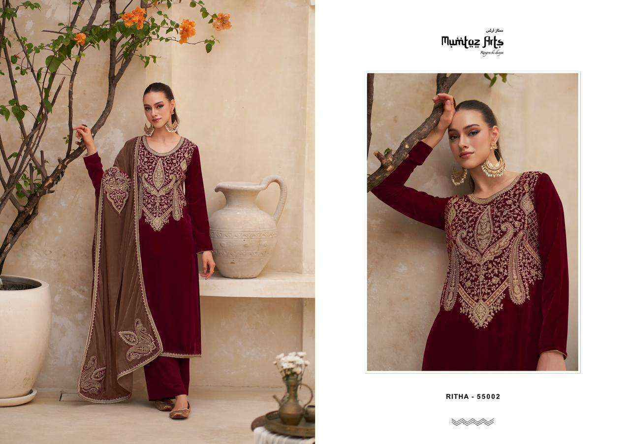 Mumtaz Arts Ritha Velvet Dress Material 4 pcs Catalogue - Wholesale Factory