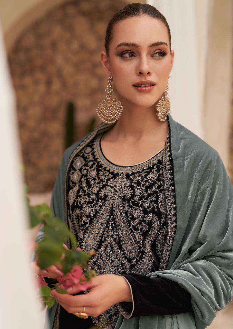 Mumtaz Arts Ritha Velvet Dress Material 4 pcs Catalogue - Wholesale Factory