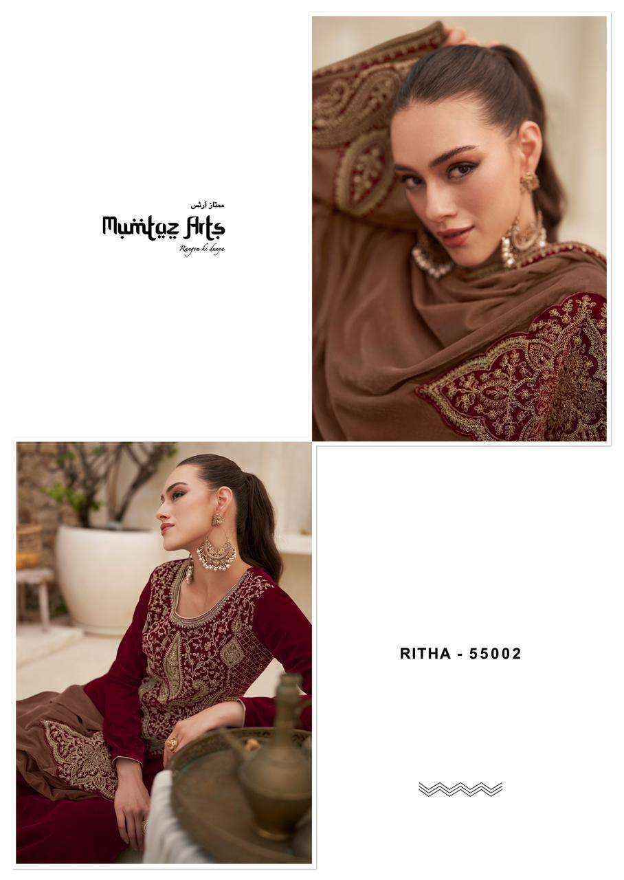 Mumtaz Arts Ritha Velvet Dress Material 4 pcs Catalogue - Wholesale Factory