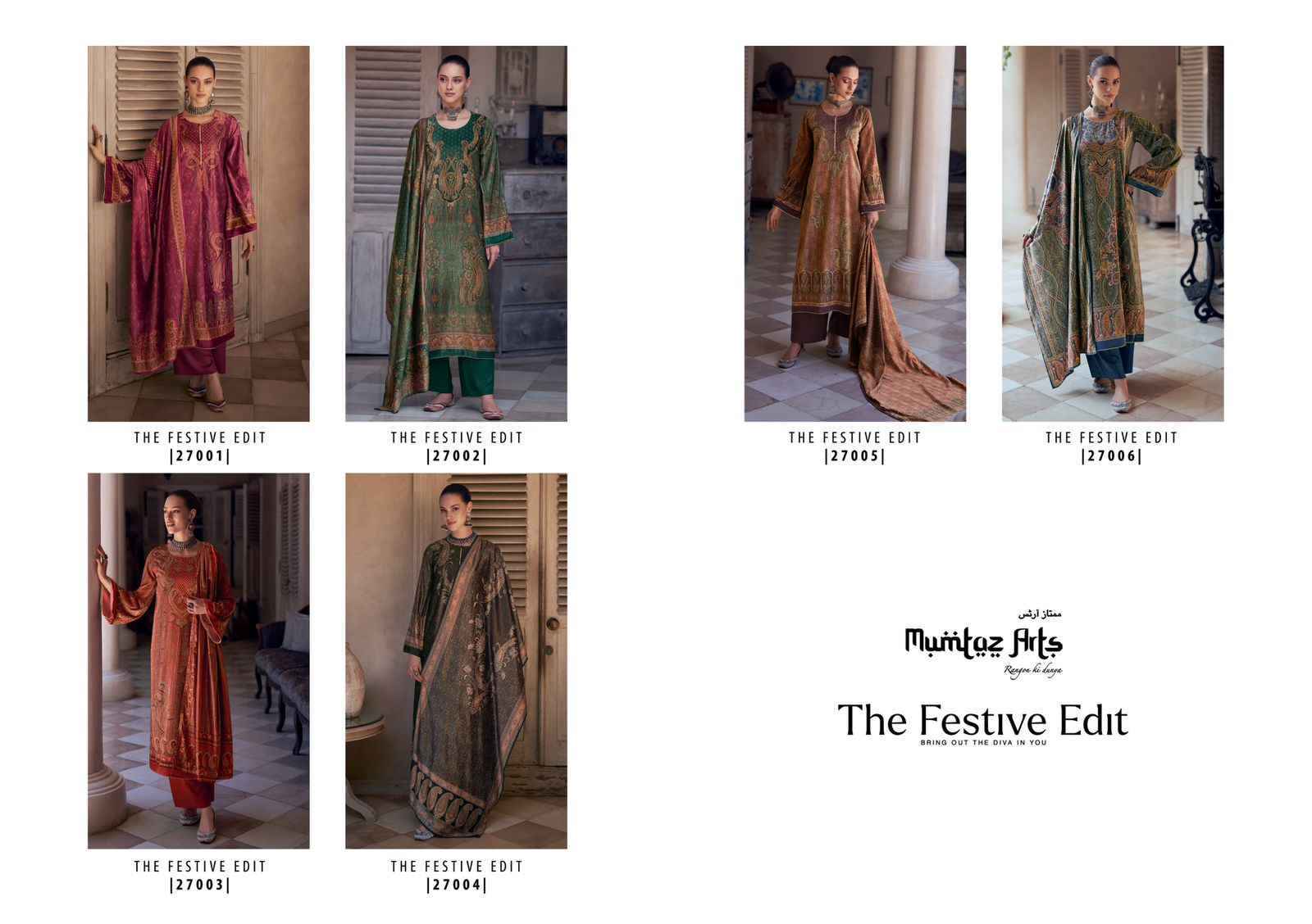 Mumtaz Arts The Festive Edit Velvet Dress Material 6 pcs Catalogue - Wholesale Factory