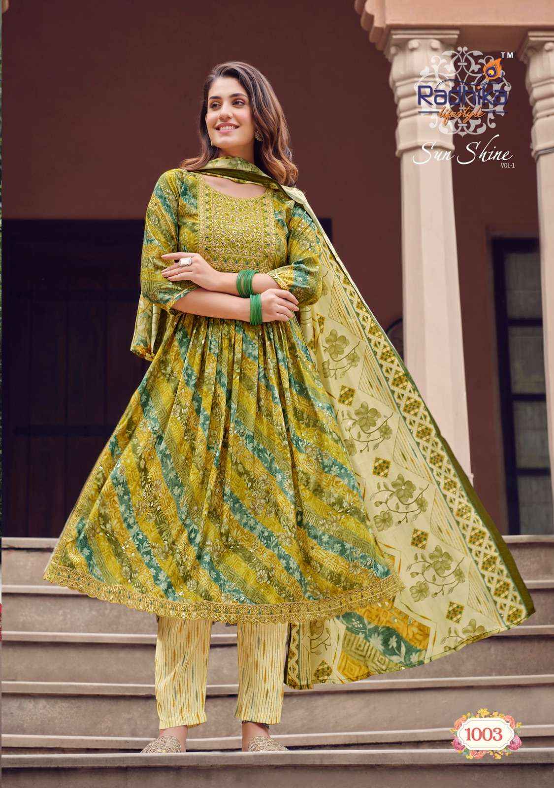 Radhika Lifestyle Sunshine Vol 1 Muslin Kurti Combo 8 pcs Catalogue