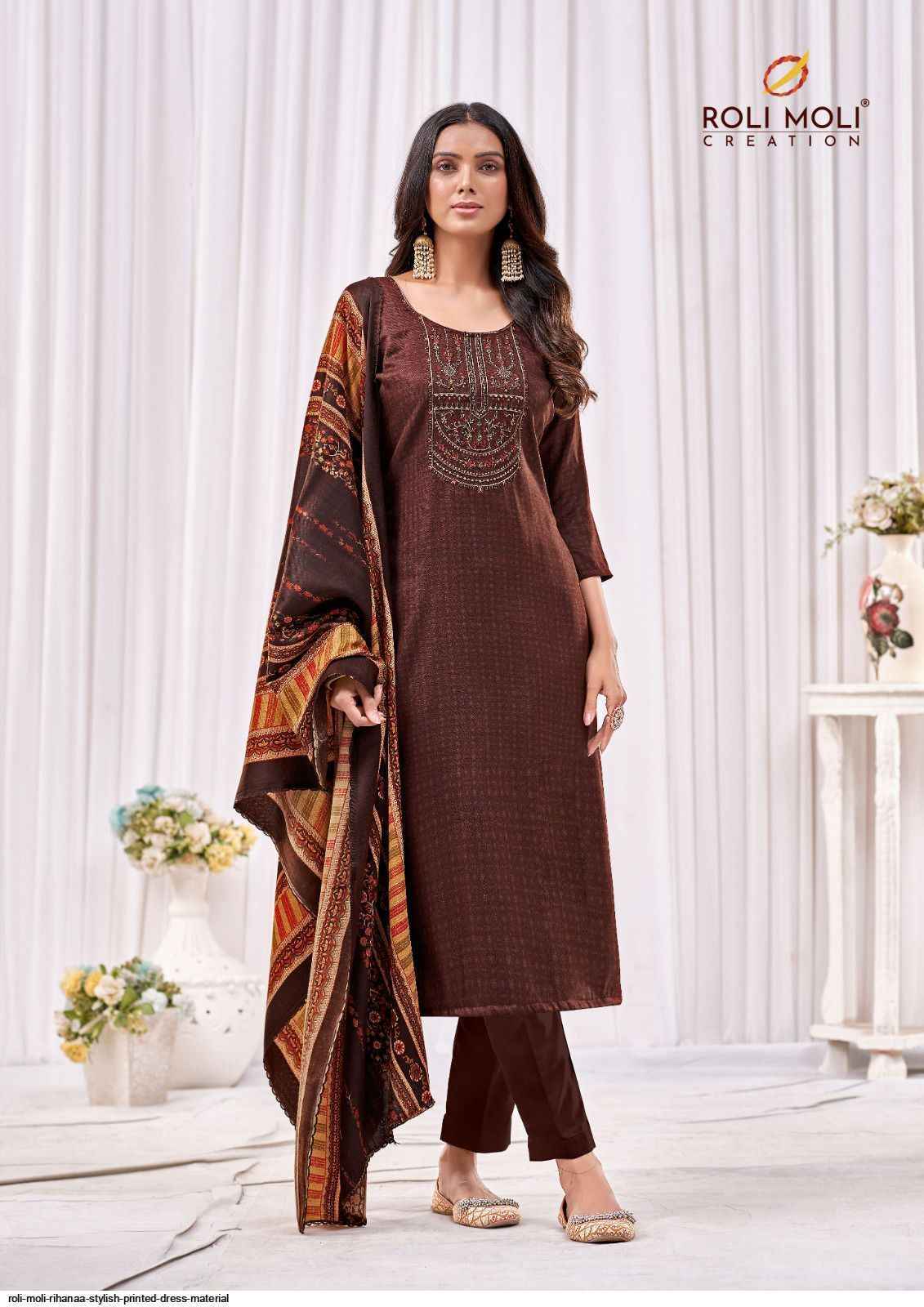 Roli Moli Rihanna Pashmina Dress Material 8 pcs Catalogue - Wholesale Factory